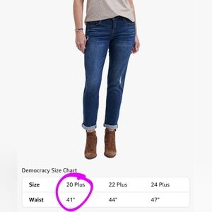 Democracy Women's Plus Size Ab-Solution Girlfriend Jean
